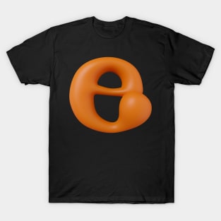 Liquid Type Letter E T-Shirt